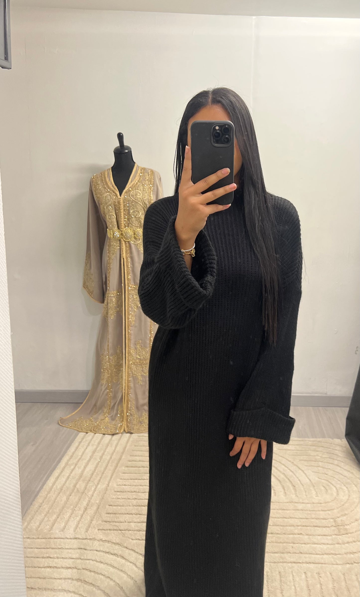 Robe en maille noire