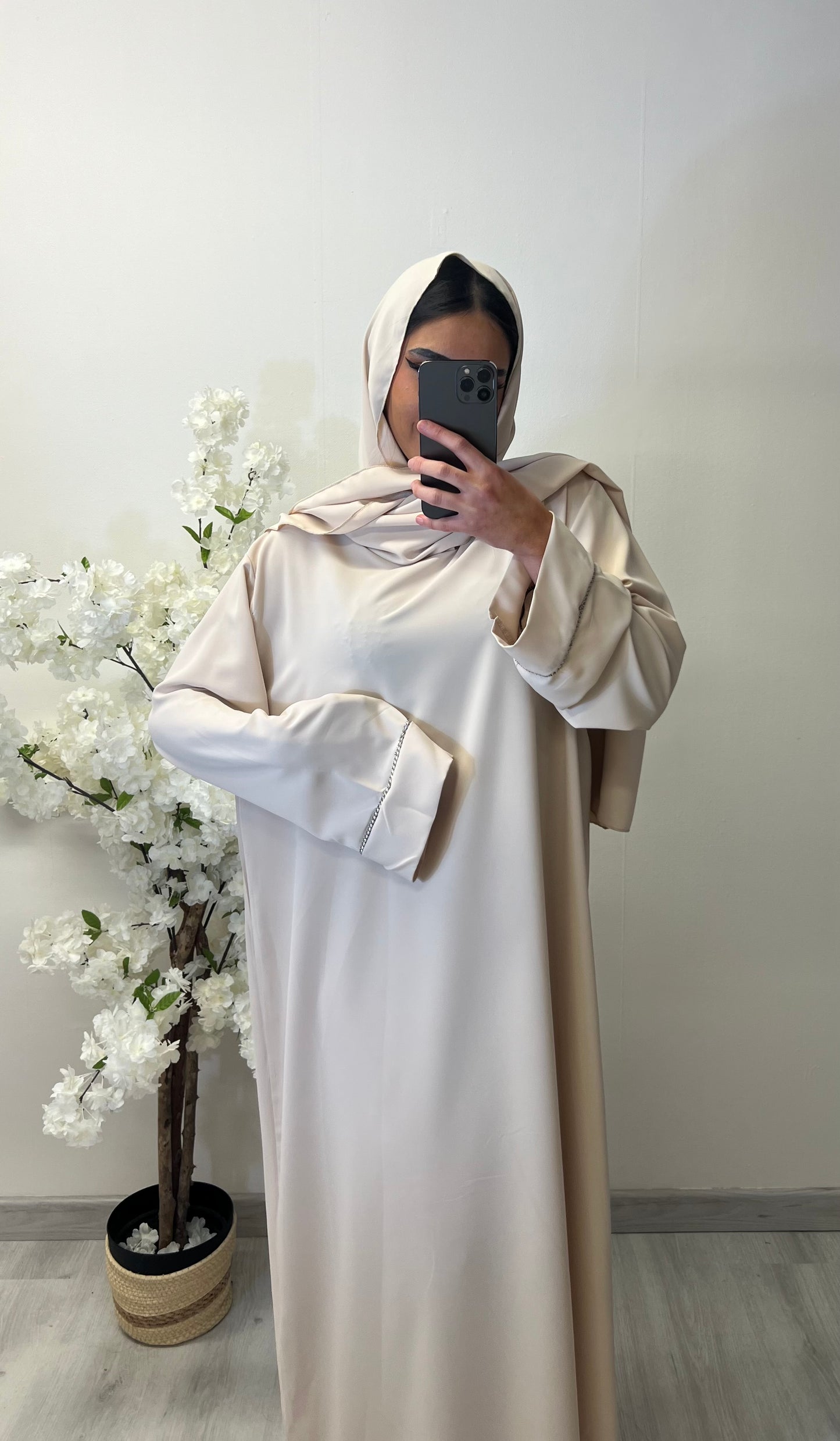 Abaya voile intégré