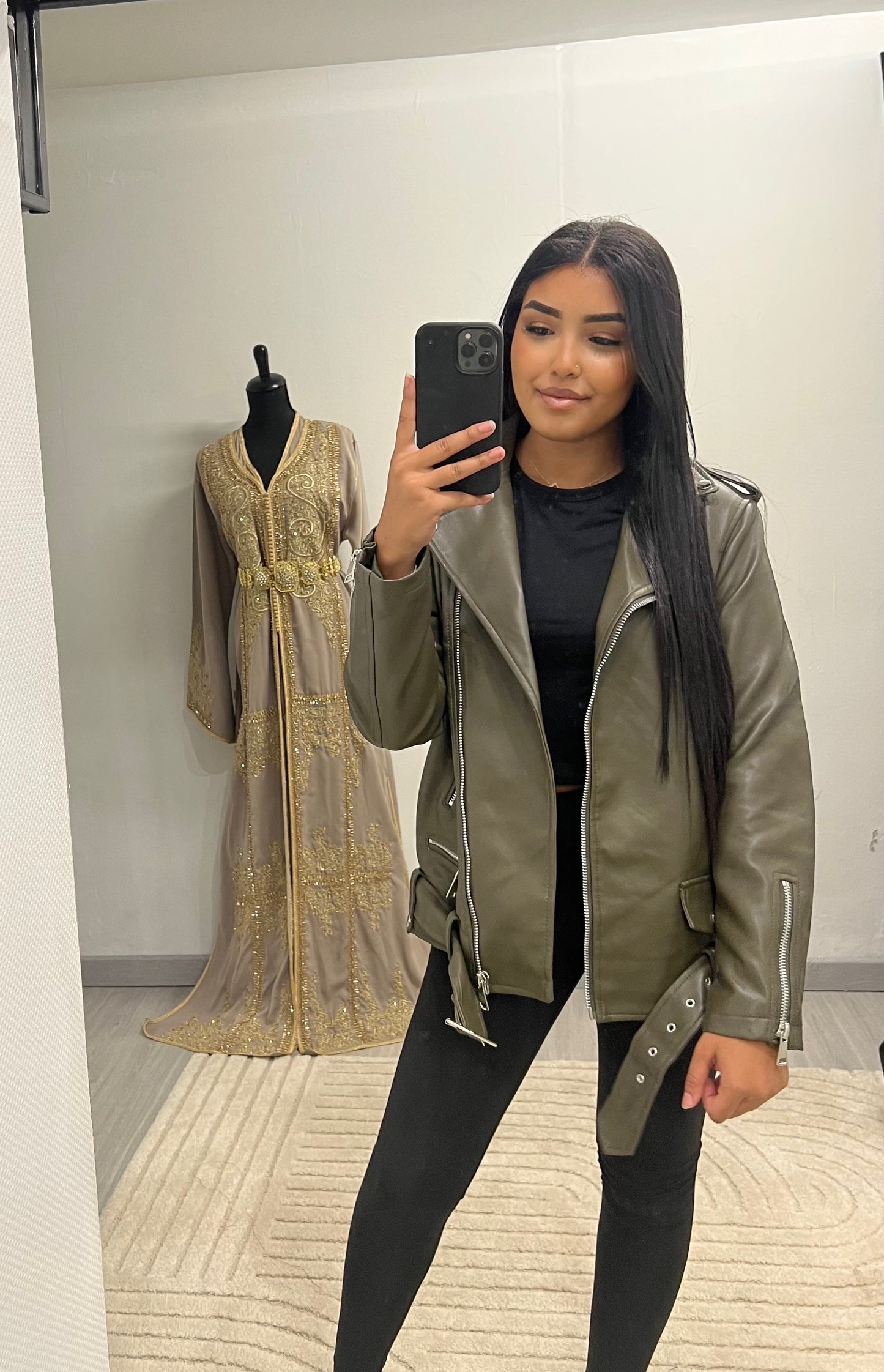 Veste en similicuir oversize