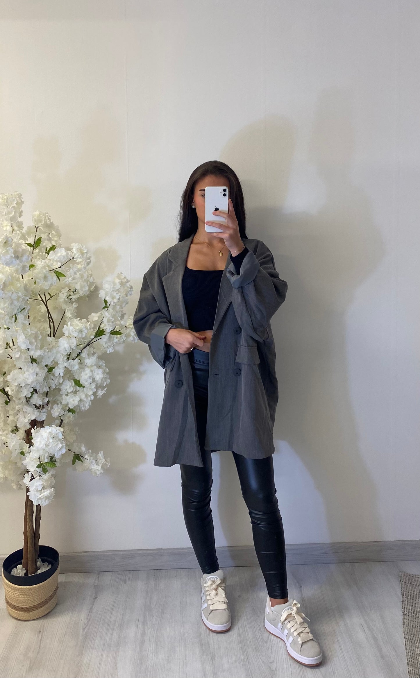 Blazer oversize gris