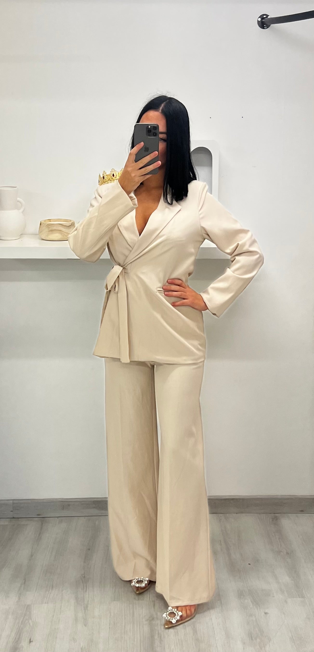 Ensemble blazer beige