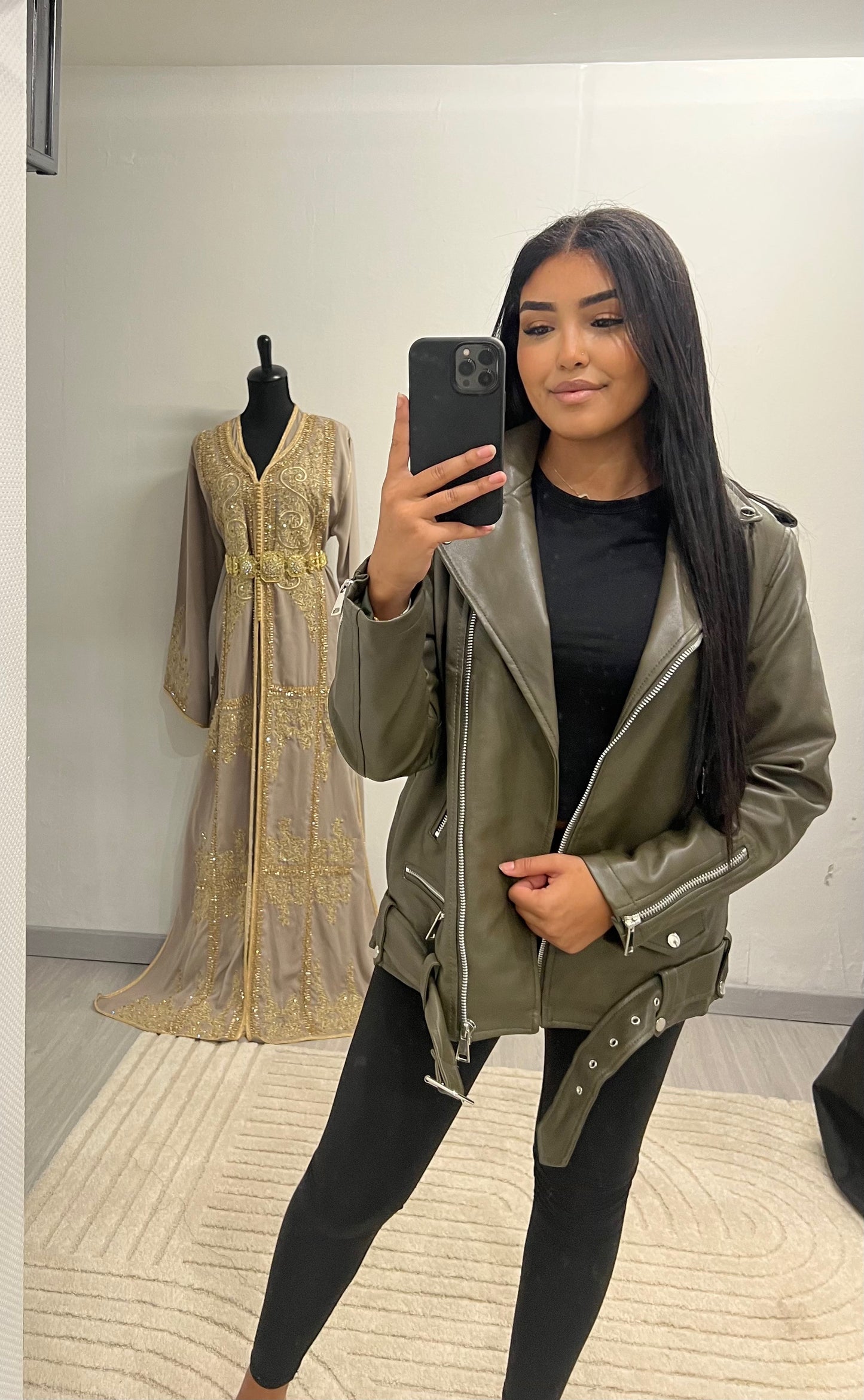 Veste en similicuir oversize