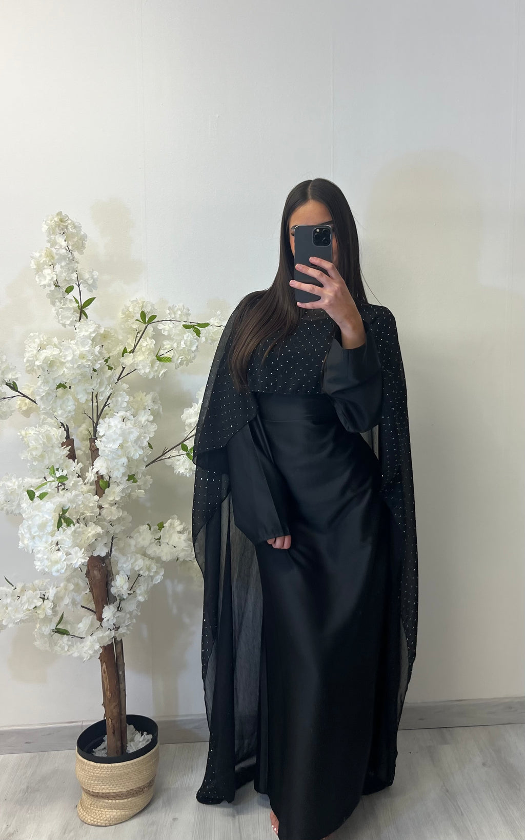 Robe cape noire