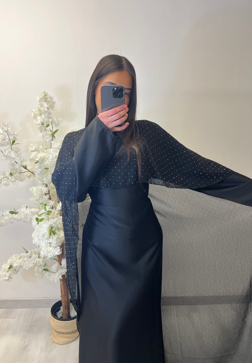 Robe cape noire