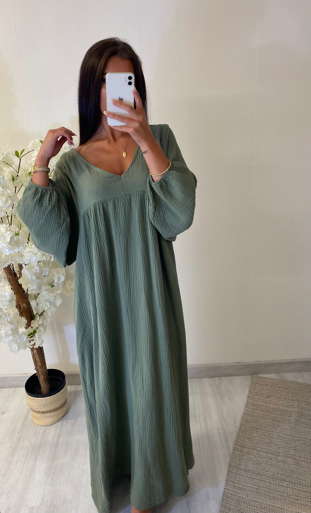 Robe en gaz de coton
