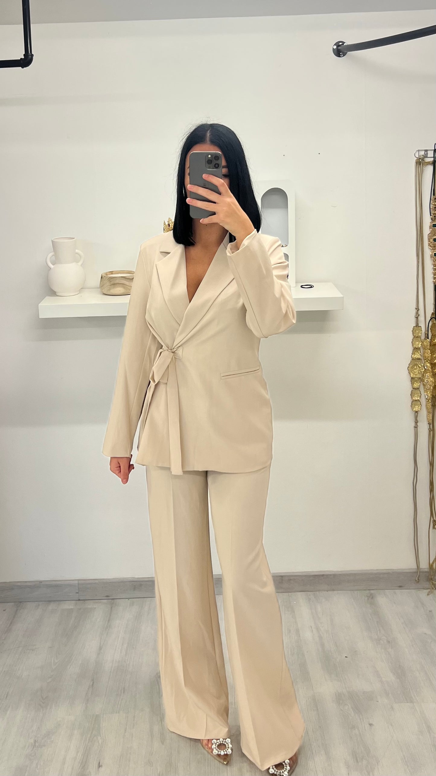 Ensemble blazer beige