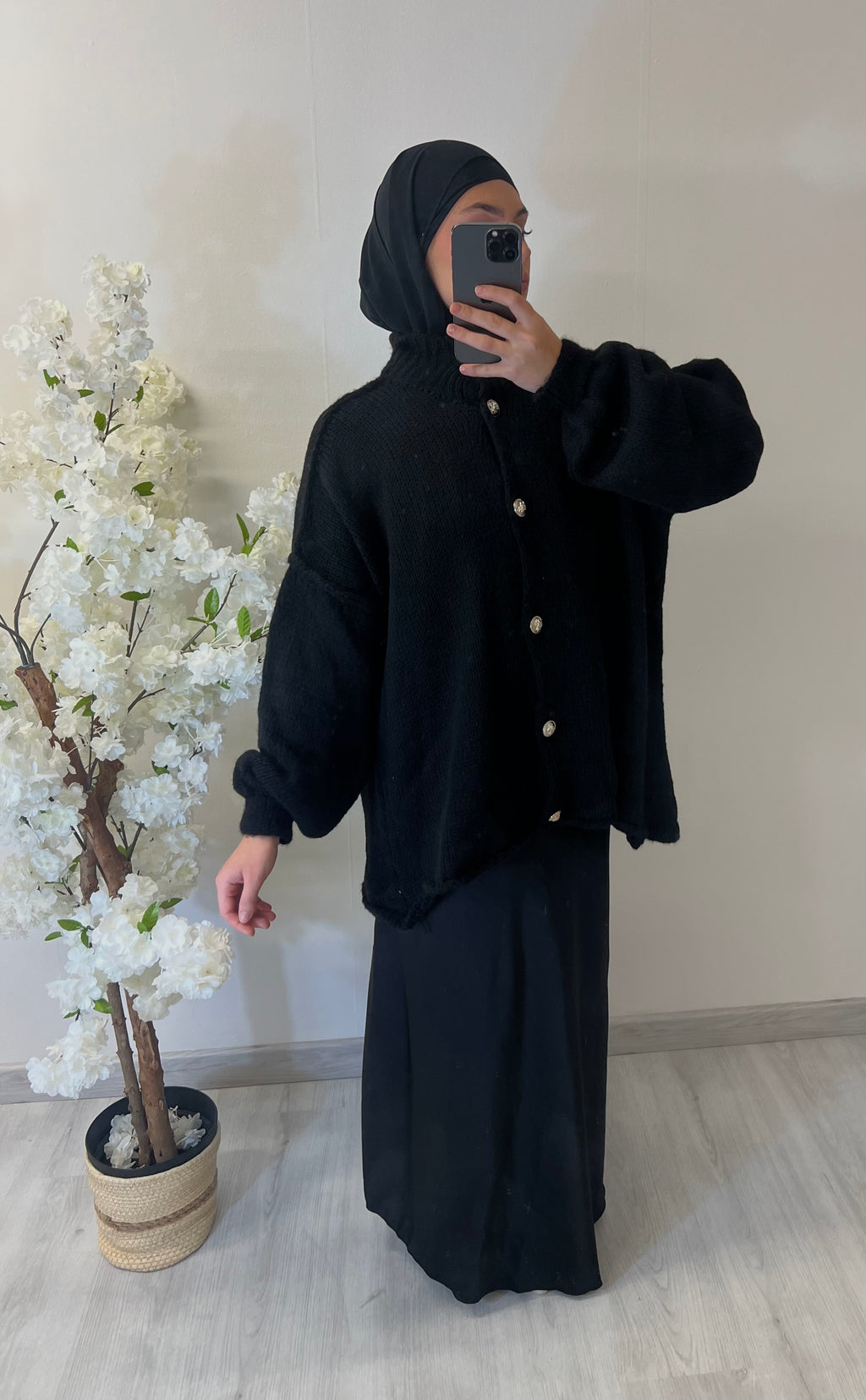 Jupe en satin noire