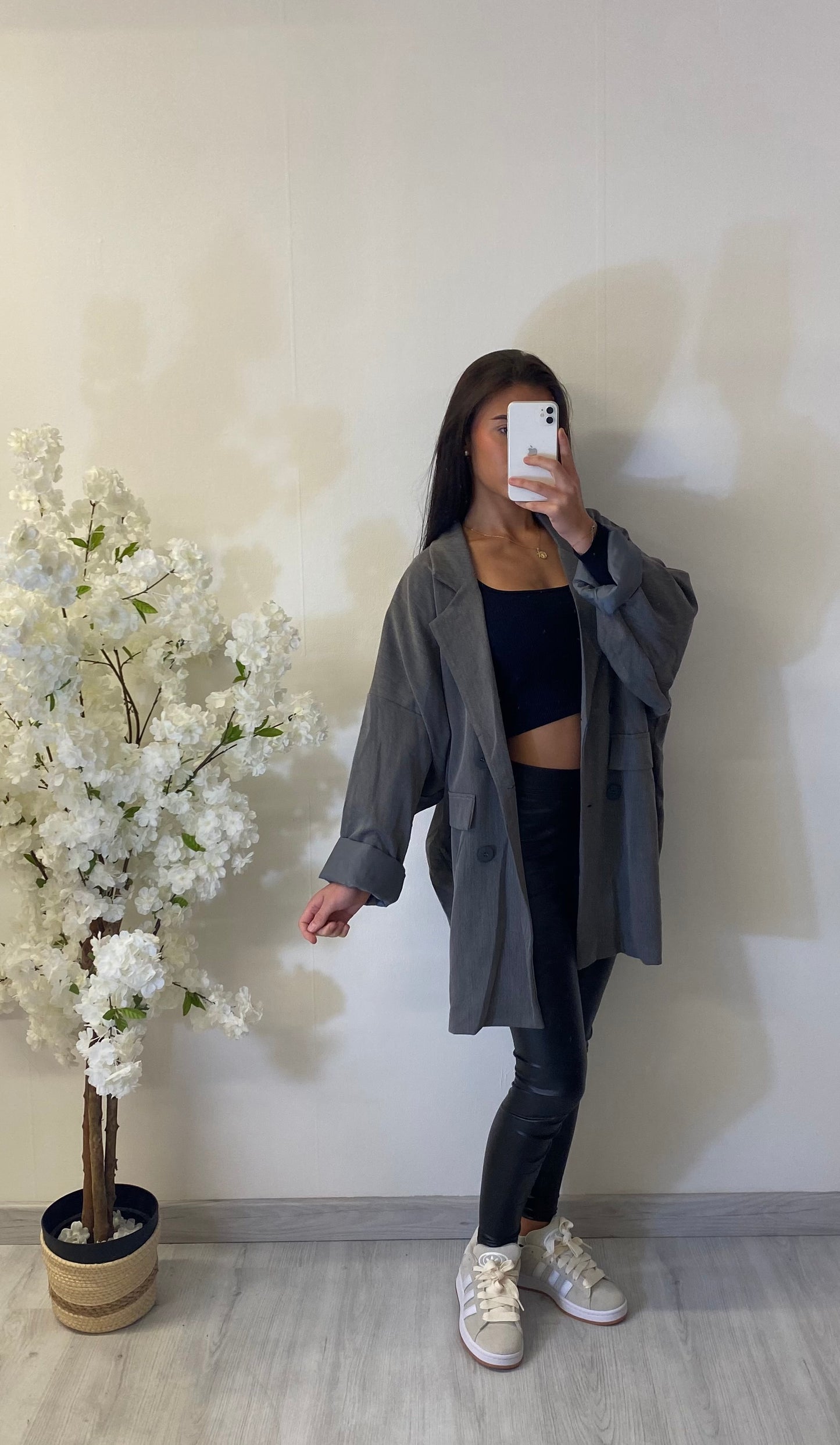 Blazer oversize gris