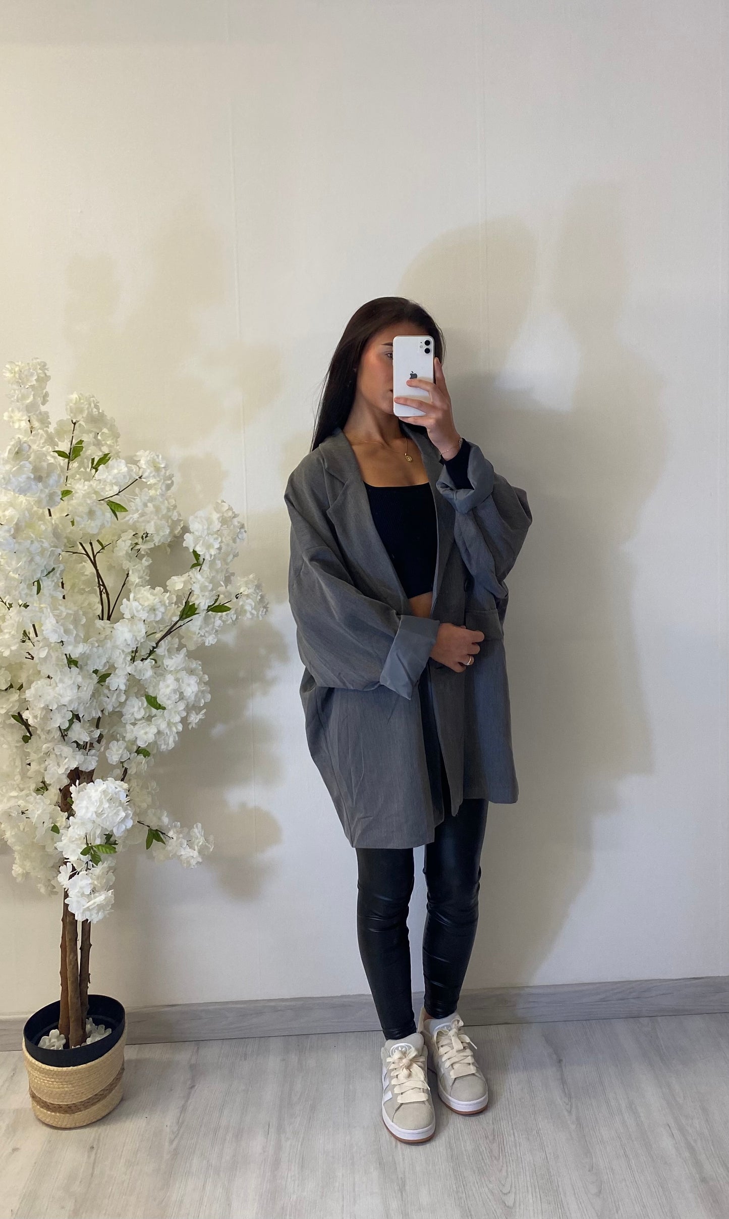 Blazer oversize gris