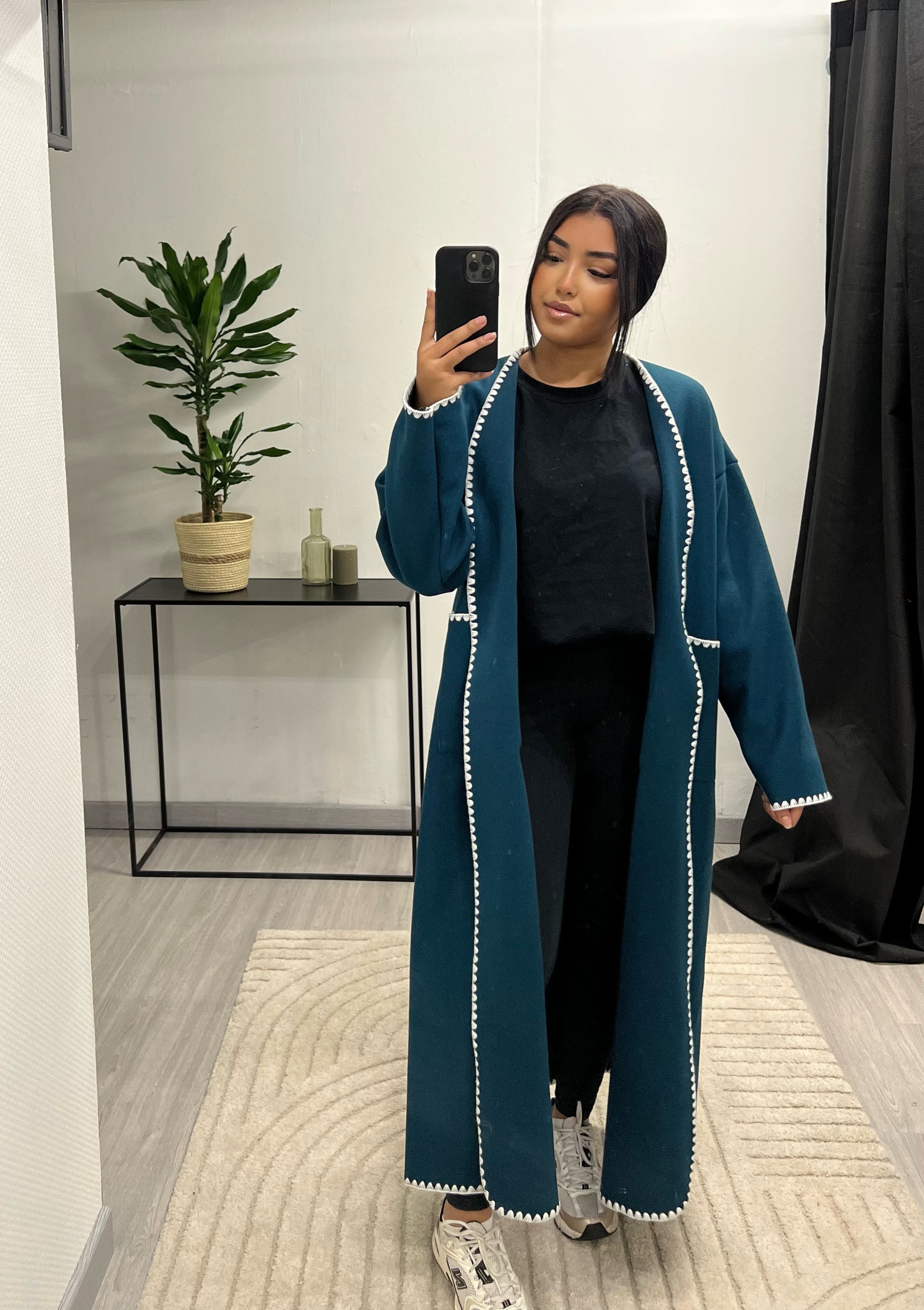 Manteau bleu canard