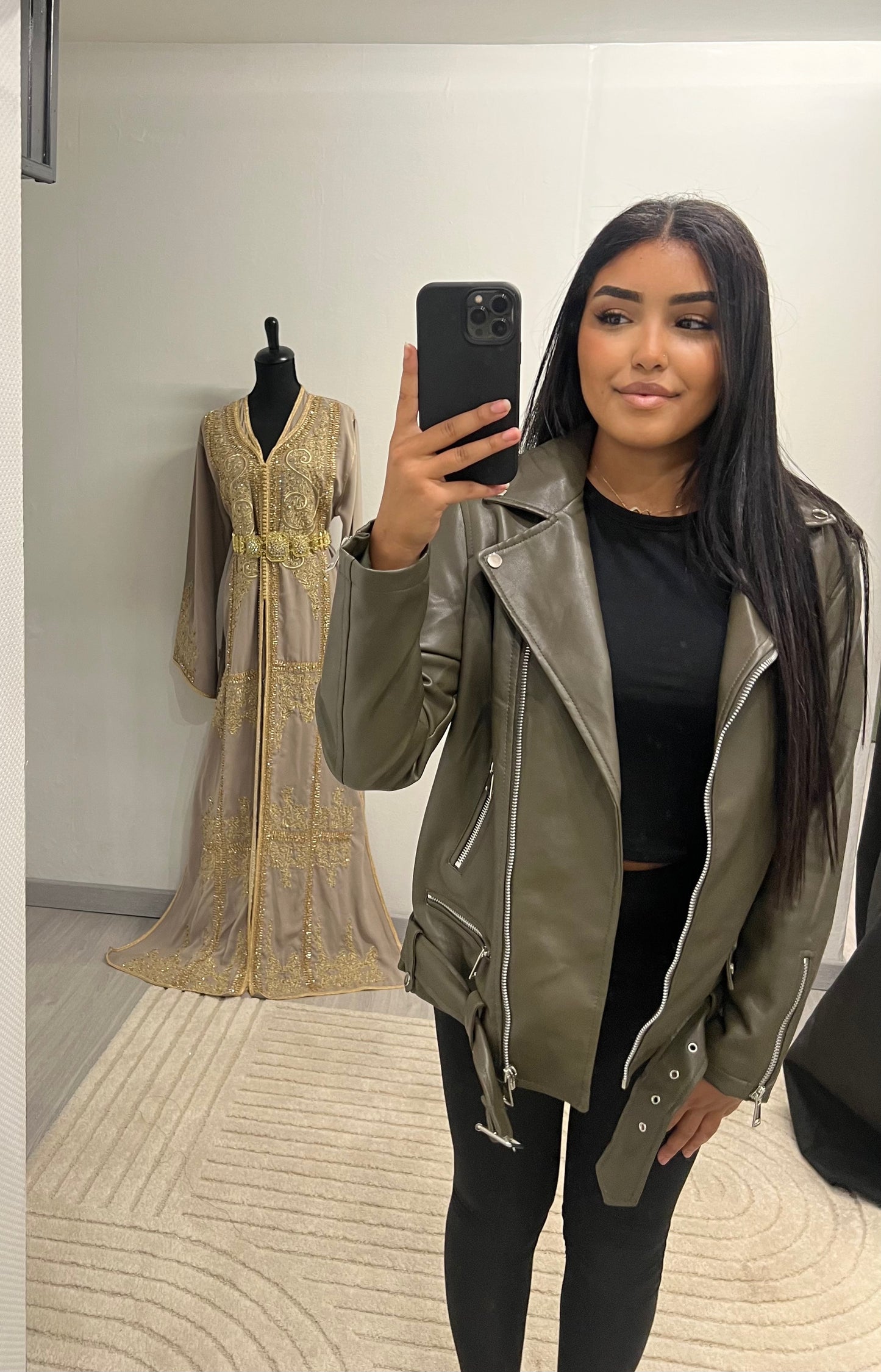 Veste en similicuir oversize