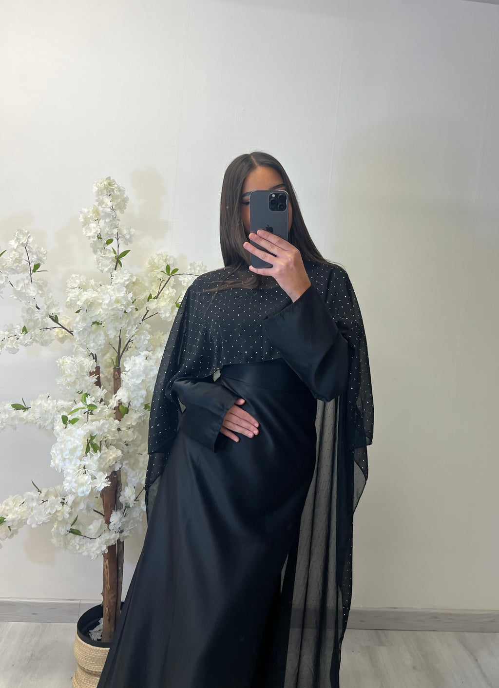 Robe cape noire