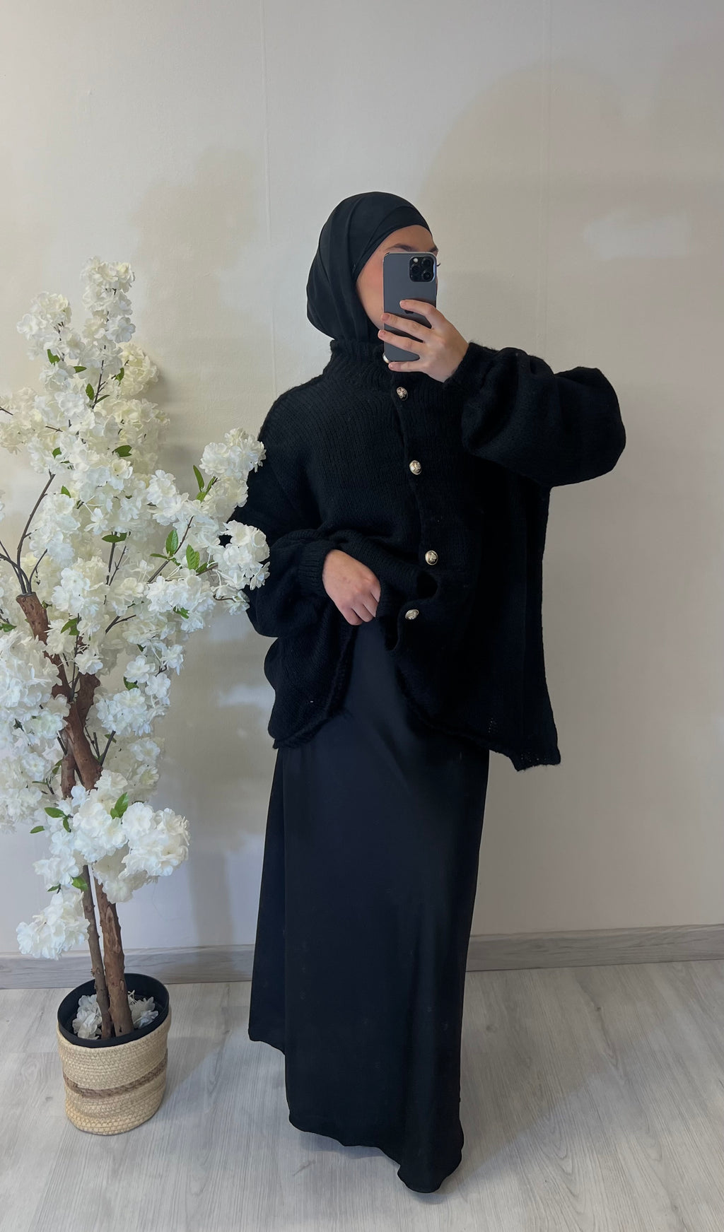 Jupe en satin noire