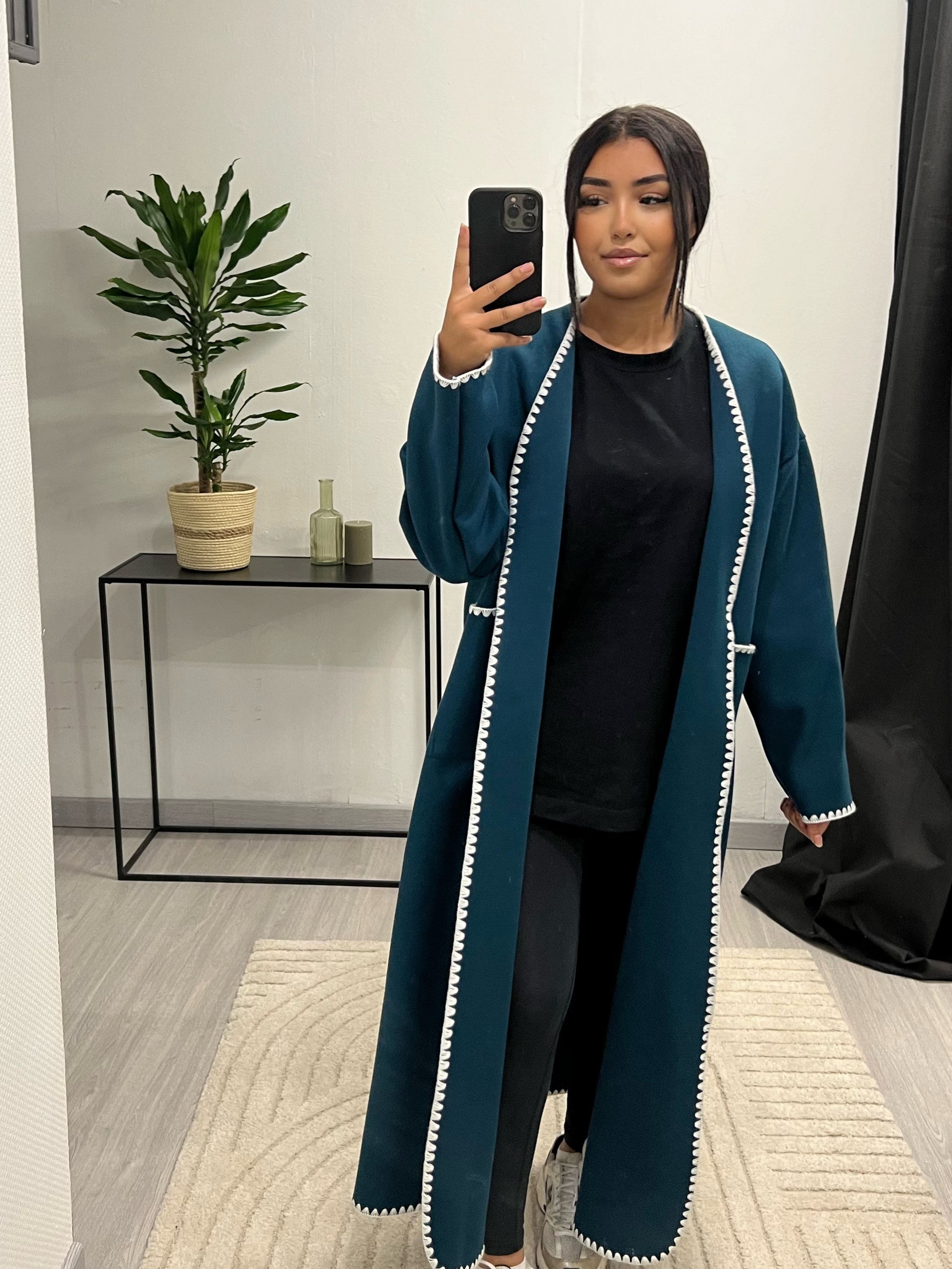 Manteau bleu canard